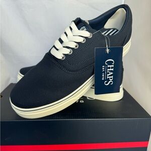 Ralph Lauren Chaps Mens Preppy Navy Canvas Streetwear Lace-Up Sneaker NWT 9.5 M